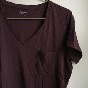 Madewell v-neck pocket tee